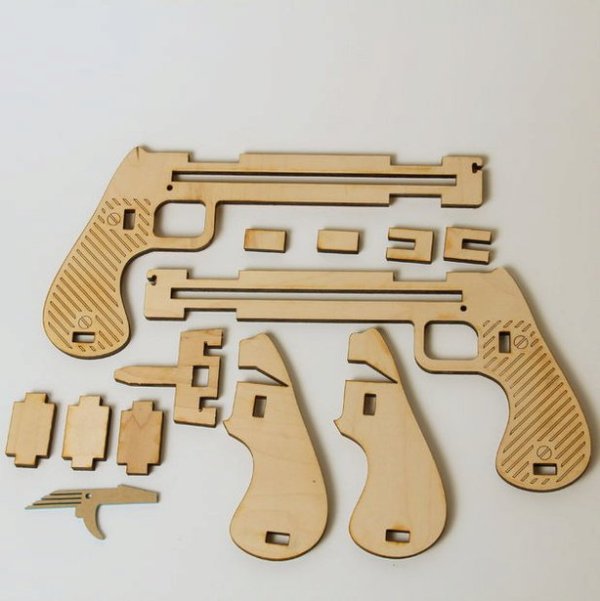 积木玩具枪设计图